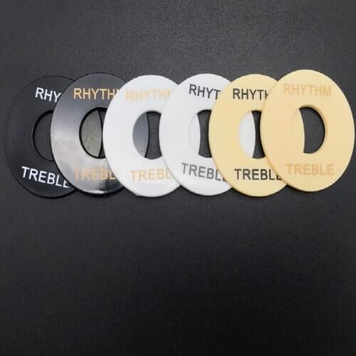 Pack of 2 Guitar Toggle Switch Plates Washers Rythm Treble Rings DIY for LP Electric Guitar Replacement Parts