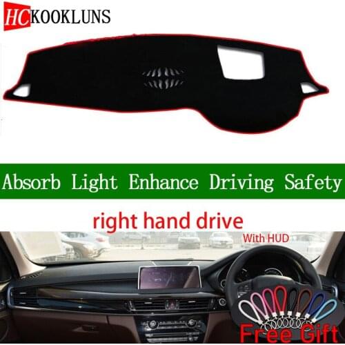 For BMW X5 2014 2015 2016 2017 2018 Right Hand Drive Dashboard Cover Car Stickers Sun Shade Dash Mat Carpet Interior Accessories