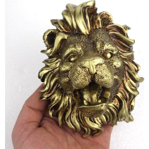 Fountain nozzle head wall hanging lion head resin crafts home hanging decorations landscape water fountain pool outdoor sculptu