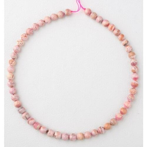 Natural Simple Quality Rhodochrosite Loose Round Beads 8/10mm