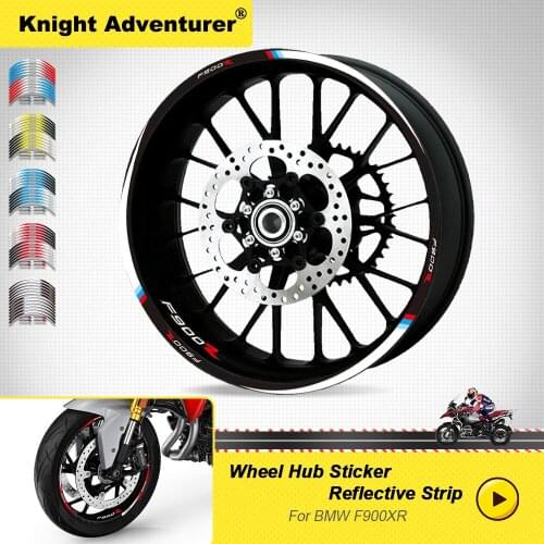 New 12 Strips Personality Motorcycle Accessories Wheel Hub Decals Reflective Stickers Outer Rim For BMW F900R F900 R f900r