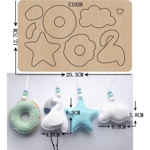 New Christmas ornaments Wooden die Scrapbooking C-1028 Cutting Dies Multiple sizes