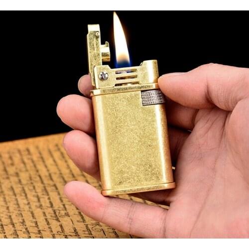 New CHIEF Design Gas Lighter Kerosene Oil Grinding Wheel LighterCigarette Box Retro Cigar Tobacco Bar Lighter Gadgets For Man