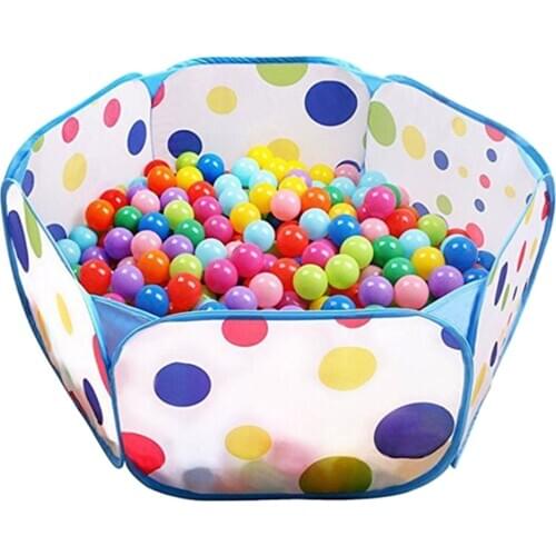Colorful Dots Hexagon Pop Up Ball Pit Ocean Ball Pit Toy Indoor Outdoor Play Tent Ball Pool Toy for Kids Toddlers Girls Boys
