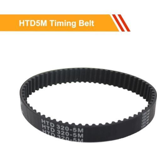 HTD5M Timing Belt Closed loop Tooth Belt Length 290/295/300/305/335/340mm 10/15/20/25mm Belt Width Rubber Timing Pulley Belt
