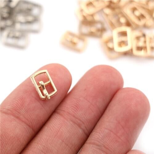DIY 4.5mm Patchwork Buckle Handmade Sewing Mini Buckle For Dolls Clothing Adjustable Accessories, 10PCS