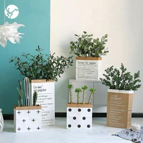 Nordic Style Dry Flower Arrangement Carton Photo Taking Background Props Display Window Decoration Kraft Paper Bag French Box