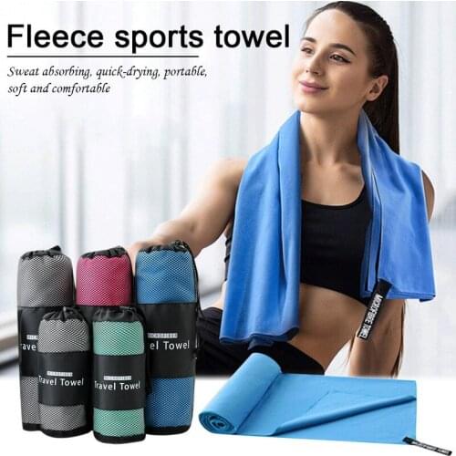Sports Microfiber Quick Dry Pocket Towel Portable Ultralight Absorbent Large Towel for Swimming Pool Swim Gym Fitness Yoga Beach