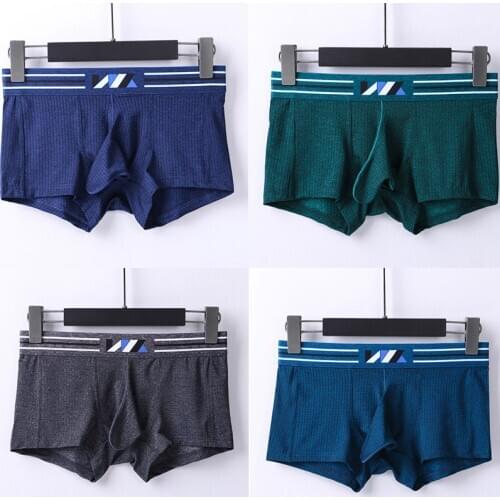 4PCS/Lots Mens Boxer Shorts Lingerie Elephant Penis Pouch Erotic Underwear Gay Panties Calzoncillo Hombre Boxershorts Plus Size