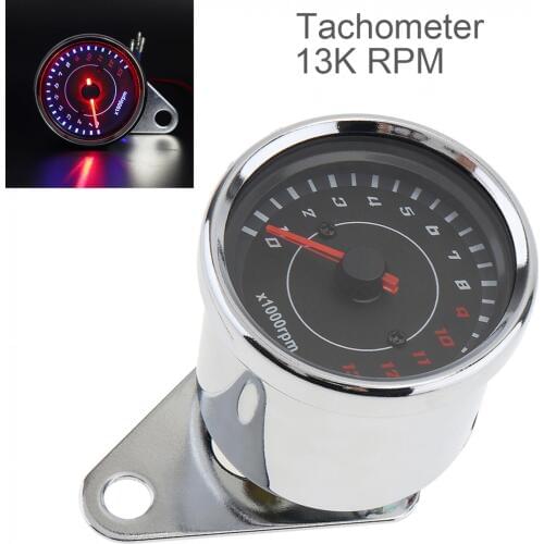 Universal Motorcycle Tachometer 12V Metal Case LED Electronic Speedometer for Motorcycle