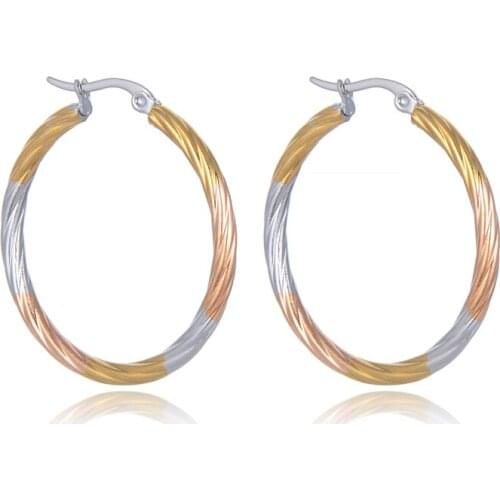 Hot Sale Trendy Statement Gold Copper Hoop Earrings For Women Round Gold Luxury Jewelry Accessories For Wedding Anniversary Gift