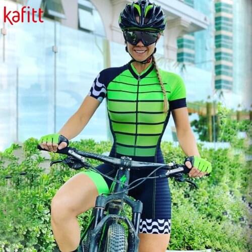 Kafitt Ladies Bicycle Short Sleeve Cycling Jersey Suit Jersey Shirt Mountain Bike Road Mountain Bike Riding Jumpsuit Clothing
