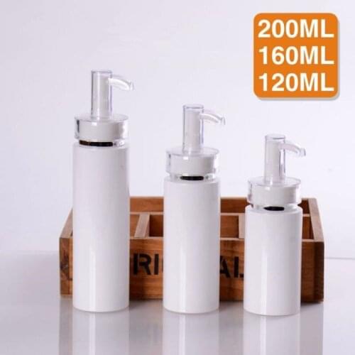 120ML white press pump for serum/lotion/emulsion/ foundation/gel/essence packing glass bottle F20172092