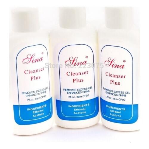 Hot NEW 3 x UV Nail Art Cleanser Plus Nail Gel Remover (75ml each)