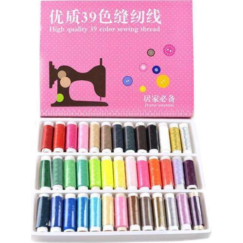39 Colors Thread 200 Yard Mixed Color Polyester Sewing Thread Sewing Supplies For Hand Machine