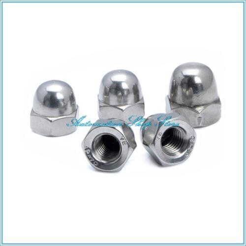5pcs/lot Metric thread M10 M12 M14 M16 304 Stainless Steel Cap Nuts