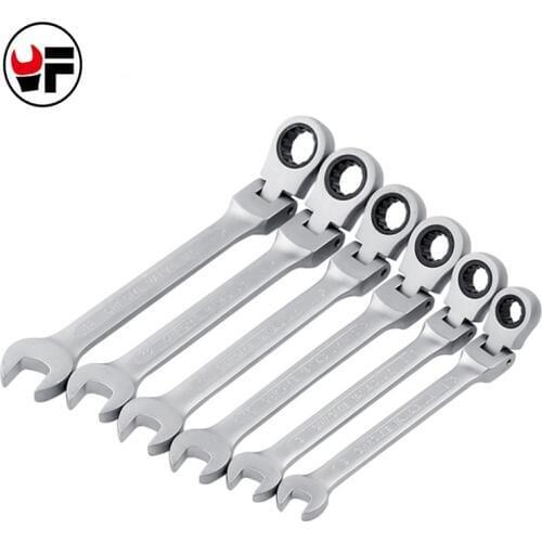 6pcs Flexible Head Ratchet Wrench Combination Spanner Set Hand Tools For Car Repair Kit A Set Of Keys herramientas de mano D6113