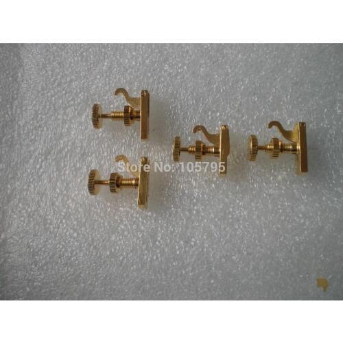 8 PCs Gold Color British Style Violin String Adjuster for 3/4 to 4/4