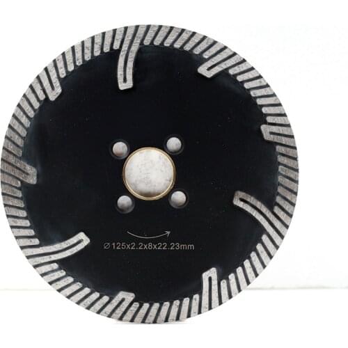 Free shipping DC-TCB03 Premium quality 125mm 5 inch diamond turbo cutting blade for granite and marble
