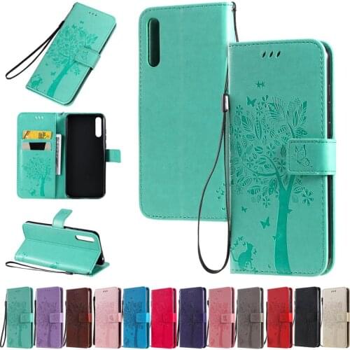 Honor 9X 9X Pro HLK-AL10 3D Tree Cat Case Wallet Flip Magnetic Stand Phone Case Huawei Honor 9X Premium Honor 9X STK-LX1 Case