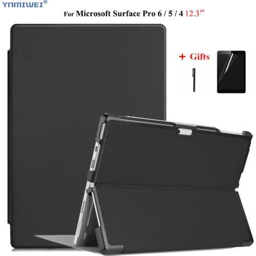 Case For Microsoft Surface Pro 6 2018 Stand Pu Leather Case For Microsoft surface pro 7 pro 4 pro 5 Laptop sleeve +Films