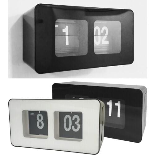 Auto Flip Clock File Down Page Clocks Desk Clock Smart Light Clock for Home Office Decoration