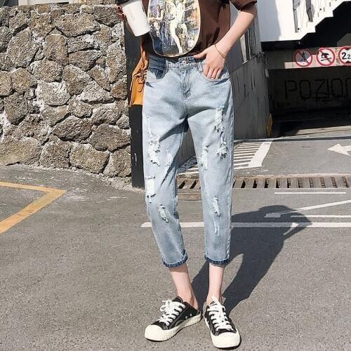 Cheap wholesale 2019 new Spring Summer Autumn Hot selling womens fashion casual Denim Pants FP25301