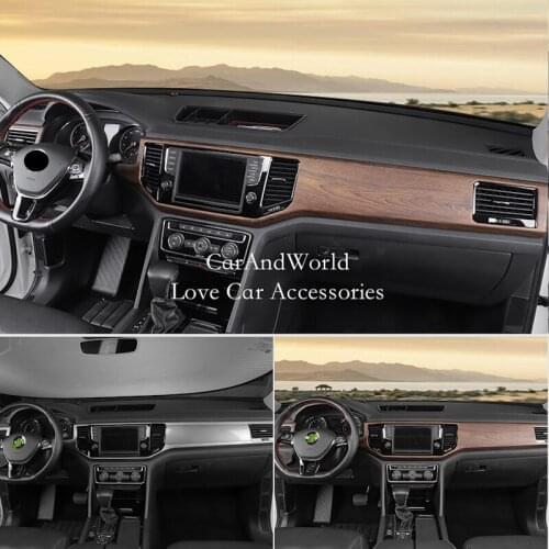 For Volkswagen VW Teramont Atlas 2017-2020 Interior Control Console Strips Cover Navigation Panel Trims Chrome Car Accessories