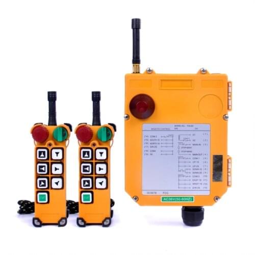 F24-6D (2 Transmitters+1 Receiver) Industrial Wireless Radio Double Speed 6 Buttons F24-6D Remote Control for Crane