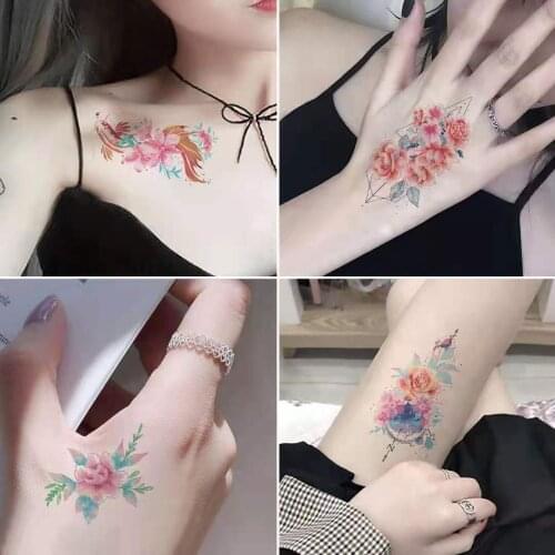30pcs Temporary Tatoo Stickers Sexy Flower Tatuajes Temporales Femme Waterproof Fake Tattoo for Woman Tatouages Et Art Corporel