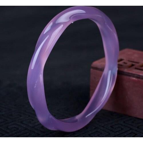 Koraba Natural Emperor Purple Chalcedony Bracelet Agate Twist Bracelet Fashion Retro Clear Wate
