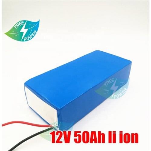12v 50ah lithium ion battery 12v 50ah li ion batteria BMS 3S for LED light searchlight inverter xenon + 5A charger