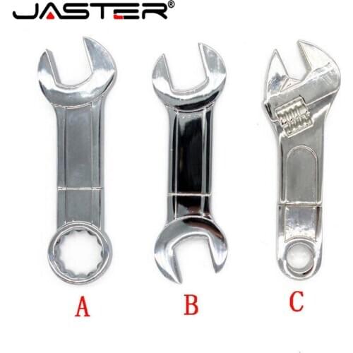 JASTER Metal tool pendrive Mini Spanner Wrench USB Flash Drive Memory Card Pen drive USB Creative 4GB 16GB 32GB 64GB usb stick