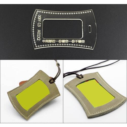 Mini Card Holder Acrylic Leather Craft Pattern Stencil Template DIY Leather Craft 110x75mm