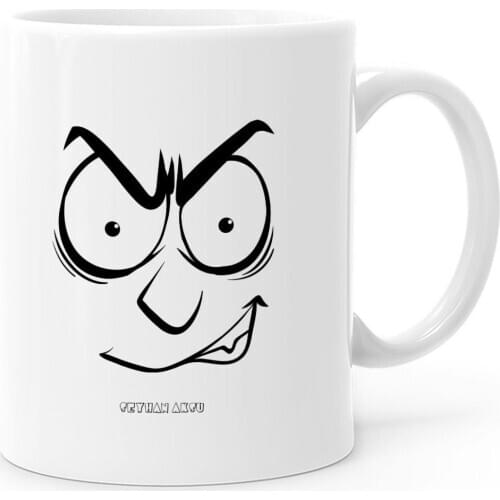 Personalized Funny Face White Mug Cup-19