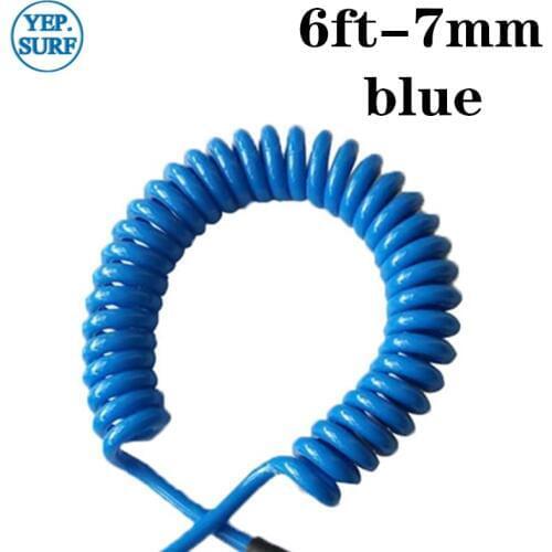 Surfing coil Leash 6ft 7mm coil Leash Surf leash 6 colors destroy New Design Surfboard Leash