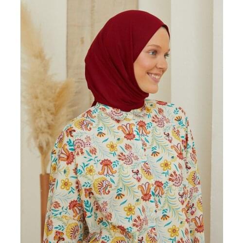 Salland Combed Cotton Shawl Dark Burgundy Comfortable Product Fashion Flexible and Breathable Comfy Fabric Quality Robust Original Does Not Burn No Ironing Easy Use 1. Quality Shawl Combed Cotton 4 Seasons PenyeŞal-28