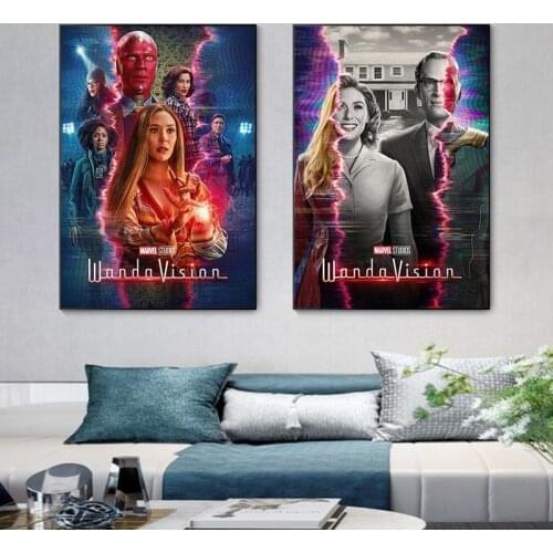 Marvel Superhero Series Wanda Vision Canvas Painting Art Propaganda Posters and Wall Art Prints Decorations for Living Room