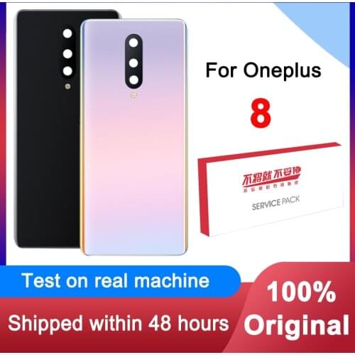 Original Back Housing Replacement For Oneplus 8 Back Cover Battery Glass For 1+8 One Plus 8 Door Rear Replacement Case With Logo