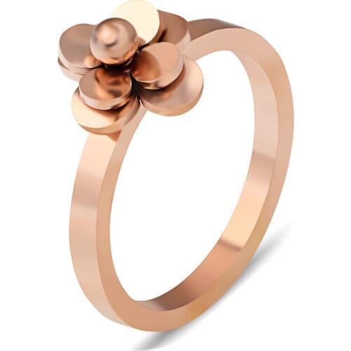 Rose flower gold Engagement rings for women high quality statement ring designer jewelry