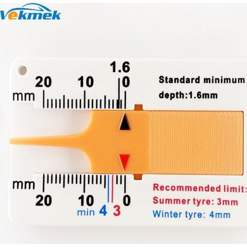 1pc Plastic Tire Tread Depth Gauge Car Tyre Gauge Auto Tire Tread Height Meter Measurement Tool Tread Checker Tire Repair Tool