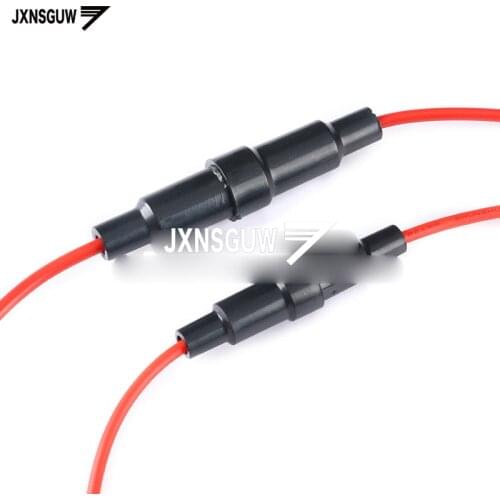 10pieces Glass fuse holder 5*20/6*30mm with wire and spring a pair of male and female shells 5X20MM/6X30MM