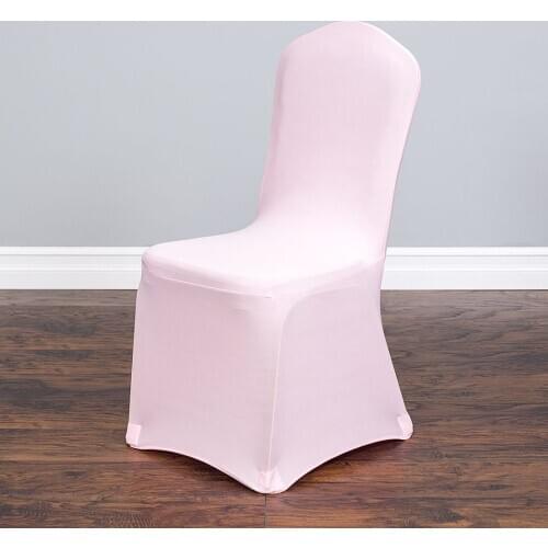 100Pcs Pink Stretch Indoor Chair Cover For Wedding/Party Universal Banquet Hotel Decoration Free Shipping