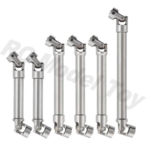 2pcs Stainless Steel Drive Shaft for 1/10 RC Crawler Car Axial SCX10 Traxxas TRX4 TRX6 Redcat GEN8 Wraith Capra D90 TF2