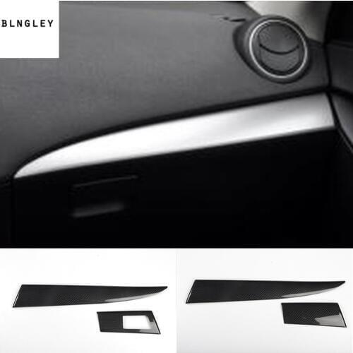 2pcs/lot Car stichers ABS Carbon fiber grain front instrument decoration cover for 2010-2013 Mazda 3