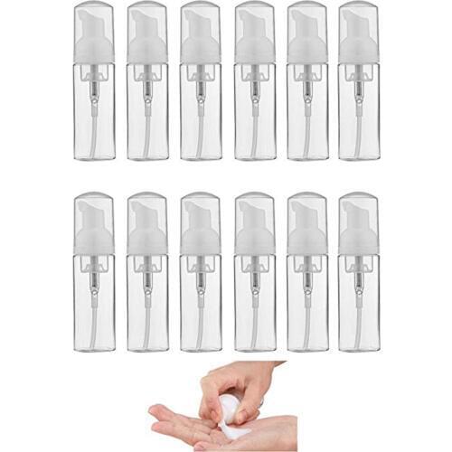20sets 2oz 60ml PET Clear Foam Dispenser Bottle Plastic Refillable Mini Foaming Soap Dispenser Pump Bottles