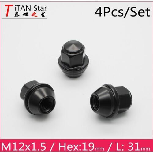 4PCS Hex19mm M12 x 1.5 black Wheel Lug NUTS liga abrir roda para FIESTA for ford FOCUS Turnier KA MONDEO C-MAX KUGA sonda FIESTA