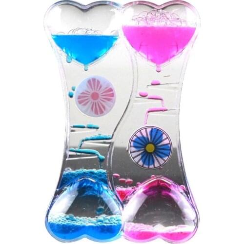80% New Arrival 2021Sports Bubble Double Heart Liquid Dripping Hourglass Timer Childrens Toy Gift