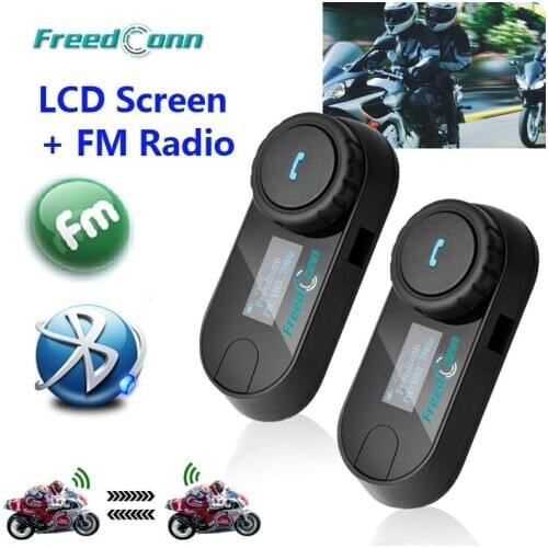 Freeshipping!! FreedConn Updated TCOM-SC BT Bluetooth Motorcycle Helmet Intercom Interphone Headset with LCD Screen & FM Radio