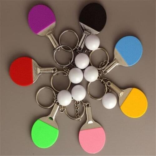 7 Color Sport Ping Pong Table Tennis Ball Badminton Bowling Ball Keychain Key Chain Keyring Key Ring Souvenir Gift B165
